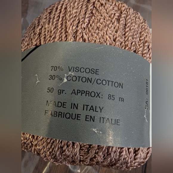 Yarn Fascination Clasica  Viscose  cotton yarn, bronze Made in Italy 6 x 50g - Picture 4 of 6